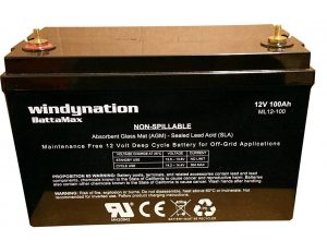 WindyNation 12V 100 Amp-Hour AGM SLA Deep Cycle VRLA Battery